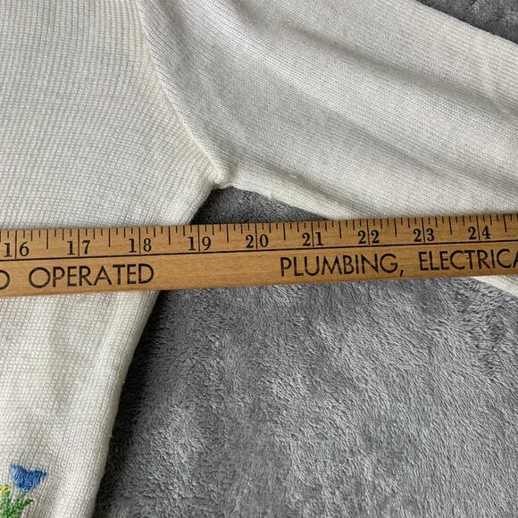 Vintage Cyn Les Novelty Sweater Womens Sz M Grey Lamb "I'll Never Forget ewe" - Picture 5 of 6